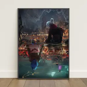 [SALE UP TO 40%][Unframe] Arcane Poster | Jinx and Ekko Love Wall Art