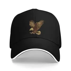 1pc Freedom Eagle Vintage Baseball Cap Adjustable Snapback Lightweight Polyester Trucker Hat with Eagle Logo Ideal
