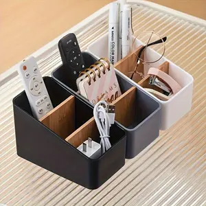 Simple Coffee Table Storage Box, Remote Control & Miscellaneous Organizer, Detachable Layers, Sink Shelf, Makeup Brush & Shaving Razor Holder
