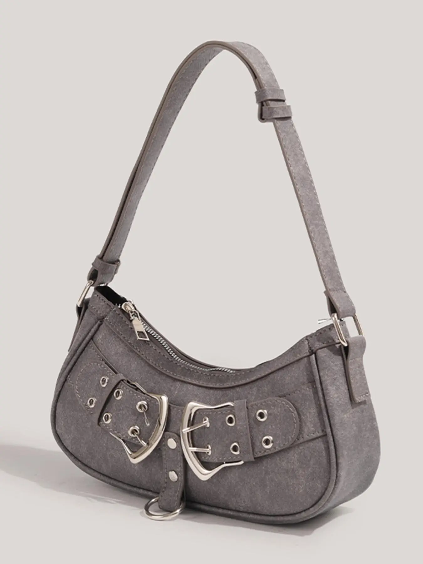 Women's Solid Color Studded Decor Shoulder Bag for Summer, Fashionable Y2k Style Underarm Bag for Work & Daily Used, Female New Trendy Underarm Bag fo