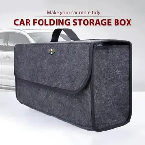 Hot-selling car trunk household felt storage bag, foldable, Car Interior Storage, Car Storage Organizers, suitable for Alfa Romeo 159, 147, 156, 166, Giulietta, Giulia, Mito, Stelvio, Brera, Spider