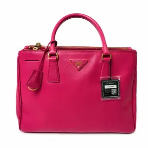 Pre-owned PRADA X Tote Bags Large Saffiano Lux Galleria Double Zip Tote Pink