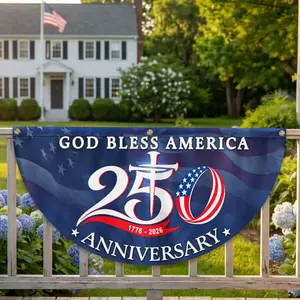 God Bless America 250Th Anniversary Non Pleated Fan Flag 4Th Of July Yard Decorations