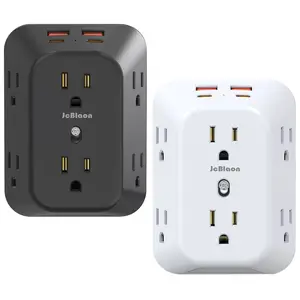 6-Outlet + 4-USB Wall Charger w/ 1050J Surge Protection, 1875W, Compact