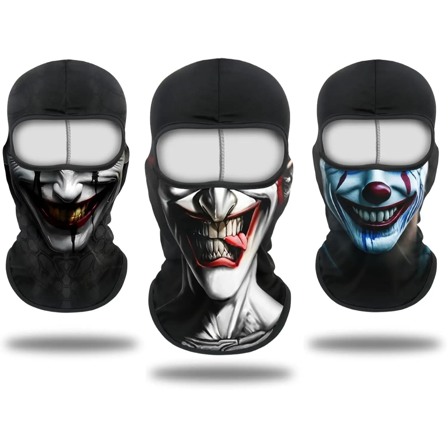 3D Print Balaclava Full Face Mask Cooling Neck Gaiter UV Sun Protection Breathable Ski Mask for Men Women