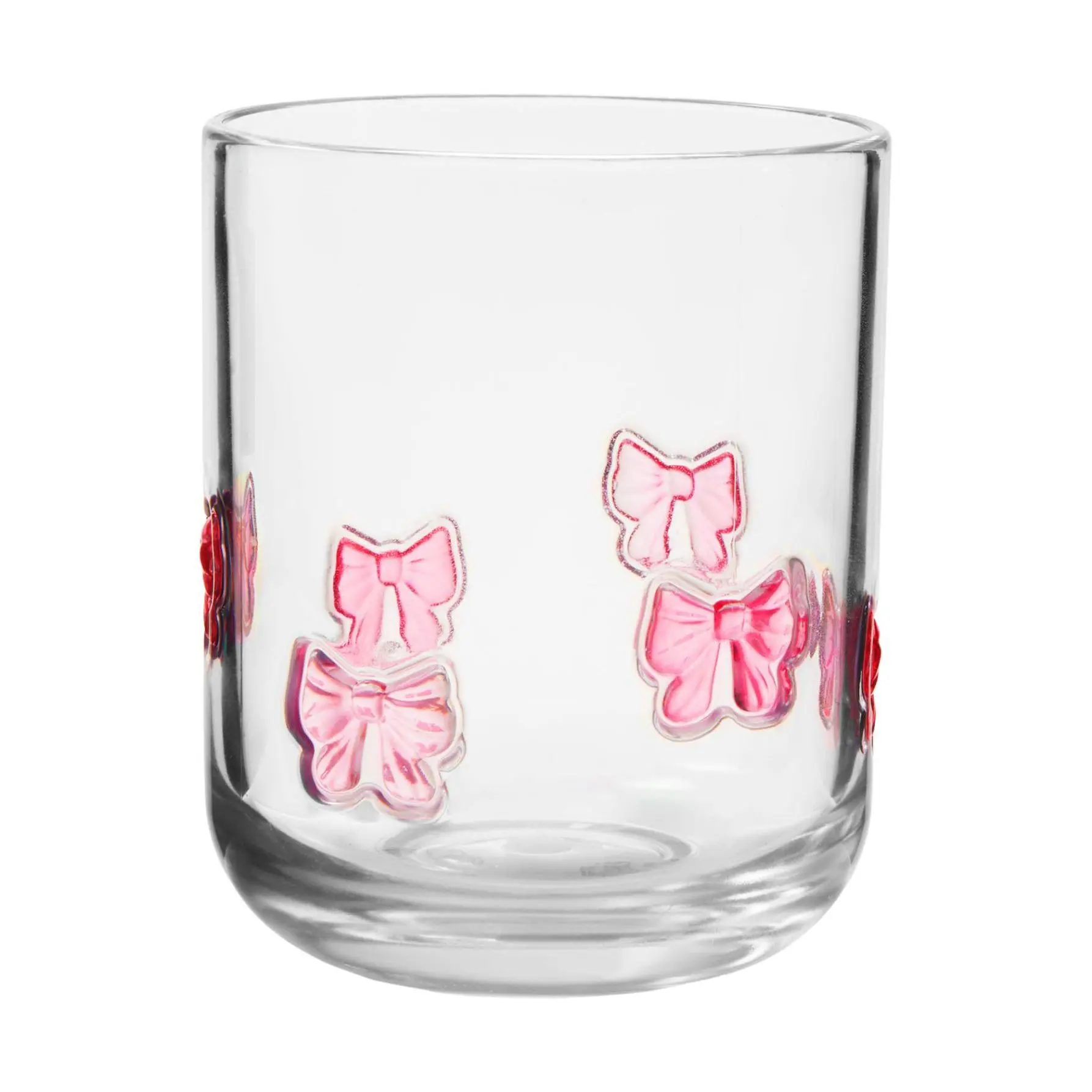 Godinger Pink Bow Acrylic Drinking Glass