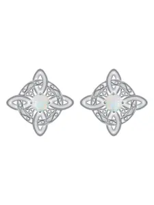 Celtic Star Stud Earrings, Statement Earrings, Pure Silver Color Lucky Charm, Asymmetrical Design, No Allergy, Casual Style, All Seasons Jewelry