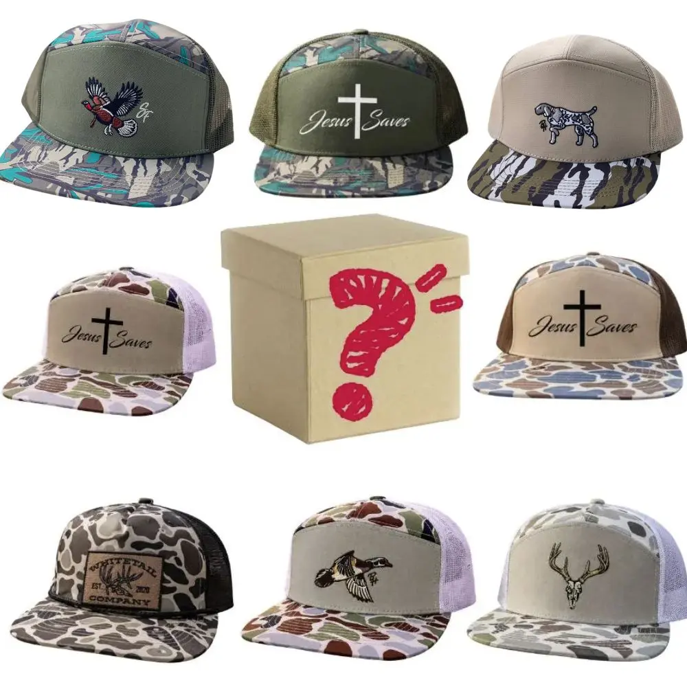 [HOT SUMMER DEALS ] One Hat Sent Per Order, Hunting Trucker Hat Collection, Jesus Saves Hat, Deer Skull Snapback, Duck Hunting Cap, Camo Mesh Back Flat Bill Hat