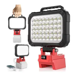Rechargeable wireless LED portable work light, handheld lamp, semi-recessed installation, large floodlight with ultra-high brightness. Suitable for decoration, automobile maintenance, outdoor fishing and emergency lighting