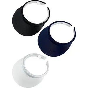 3 Pack Sports Sun Visor Hat Women Men Adjustable Clip On Visors Outdoor Golf Beach Cap