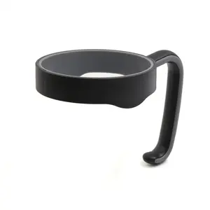 Unique Bargains Black Gray Water Cup Handle Holder Travel Mug Frame For 20 oz Vacuum Insulated Tumbler
