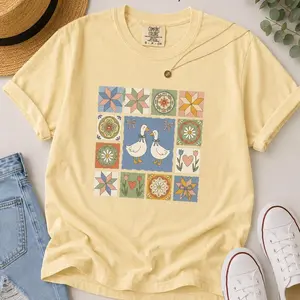 Comfort Colors T-Shirt Silly Goose Shirt, Retro Goose Graphic Tshirt, Cute Farm Animal Tee, Cottagecore Gift, Goose Lover Sweater - TrendWear USA