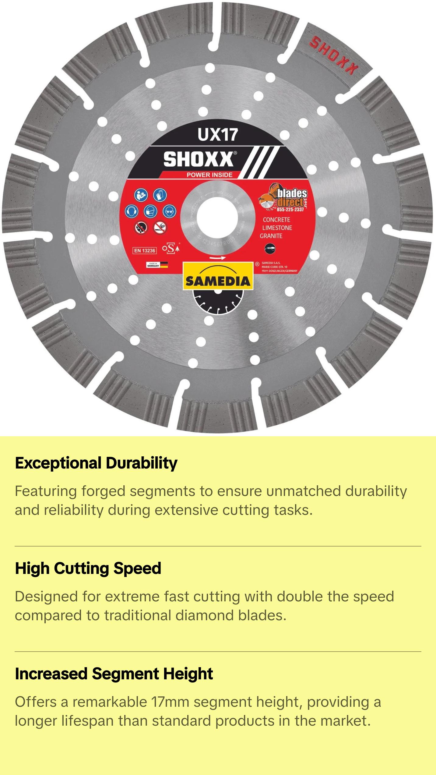 Samedia: SHOXX UX17 SHOXX Diamond Blade