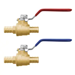 PEX Ball Valve 10 Pieces 1/2 in PEX Brass Ball Valve Full Port Brass Ball Valve