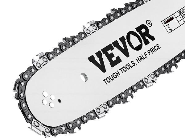 【BackToSchool】VEVOR Gas Powered Chainsaw, 12 in 25.4CC 1HP 2-Stroke Engine with Chains, Throttle-Sync Choke, Non-Slip Handle & Dual Tanks, for Wood Cutting & Tree Trimming