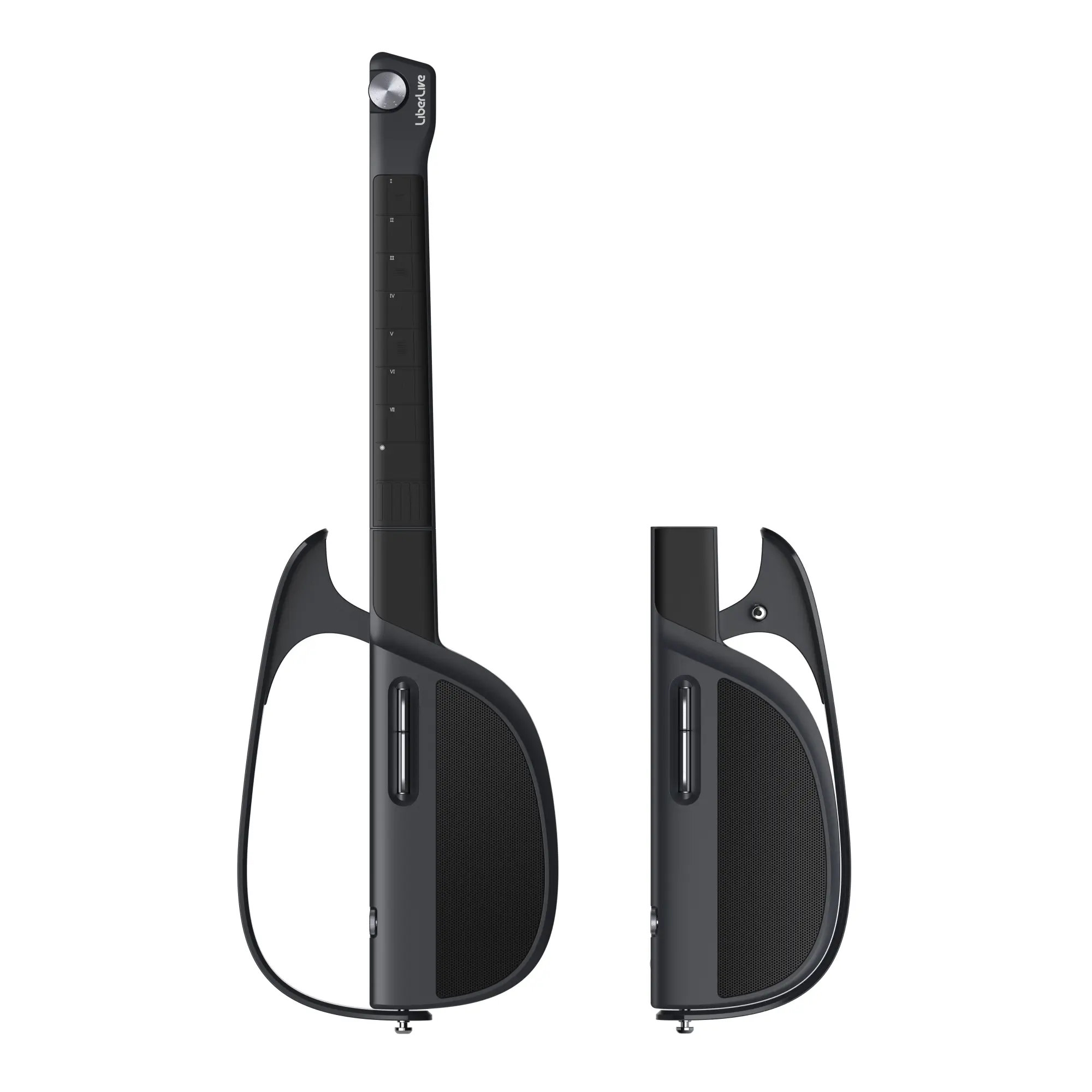 LiberLive C1 Stringless Smart Guitar - Foldable Travel Guitar, Chord Generator, App-Interactive Chord Sheets, Built-in Drum Machine & Bassline for Solo Performers, For Adults & Teens