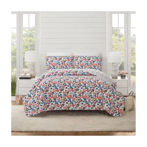 Modern Heirloom Blossom 3pc King Cotton Quilt Set Modern Heirloom Blossom 3pc King Cotton Quilt Set