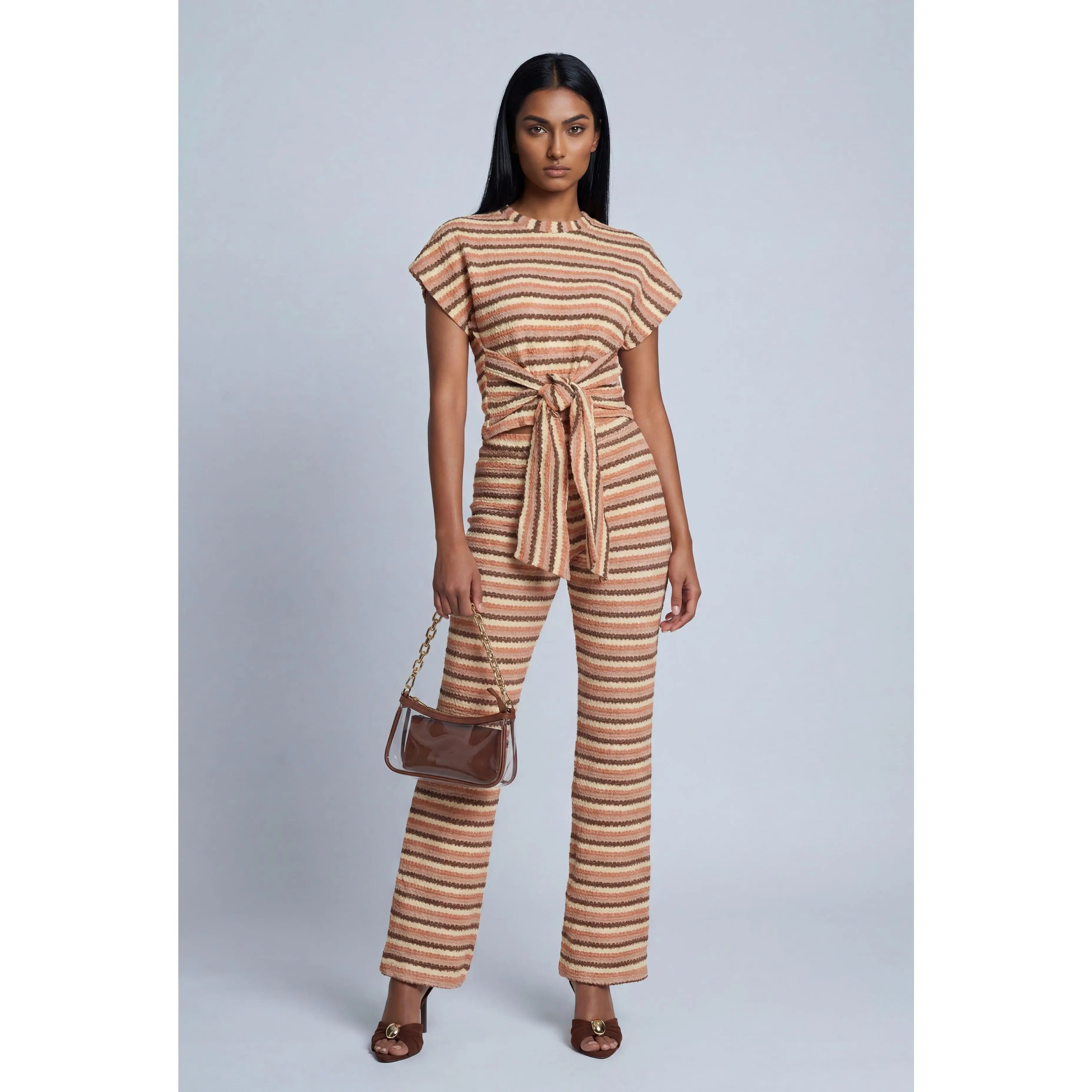 Mariah Striped Bootcut Pants