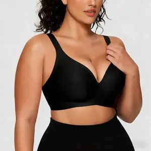 Women Jelly Bras Wirefree Full Coverage No Underwire Everyday Bras Comfortable Wireless Padded Tshirt Bra