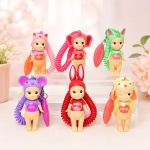 Sonny Angel Kiss Kiss Charm Series Mini Figures - Sealed Blind Box Collectible, Kawaii Desk & Phone Decoration, Ideal Gift for Cute Collectible Fans