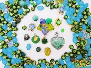 [Premium] GIANT LUXURY: Beautiful & Sparkling Charms for DIY Jewelry & Accessories Crystal Beaded Heart Design Chain