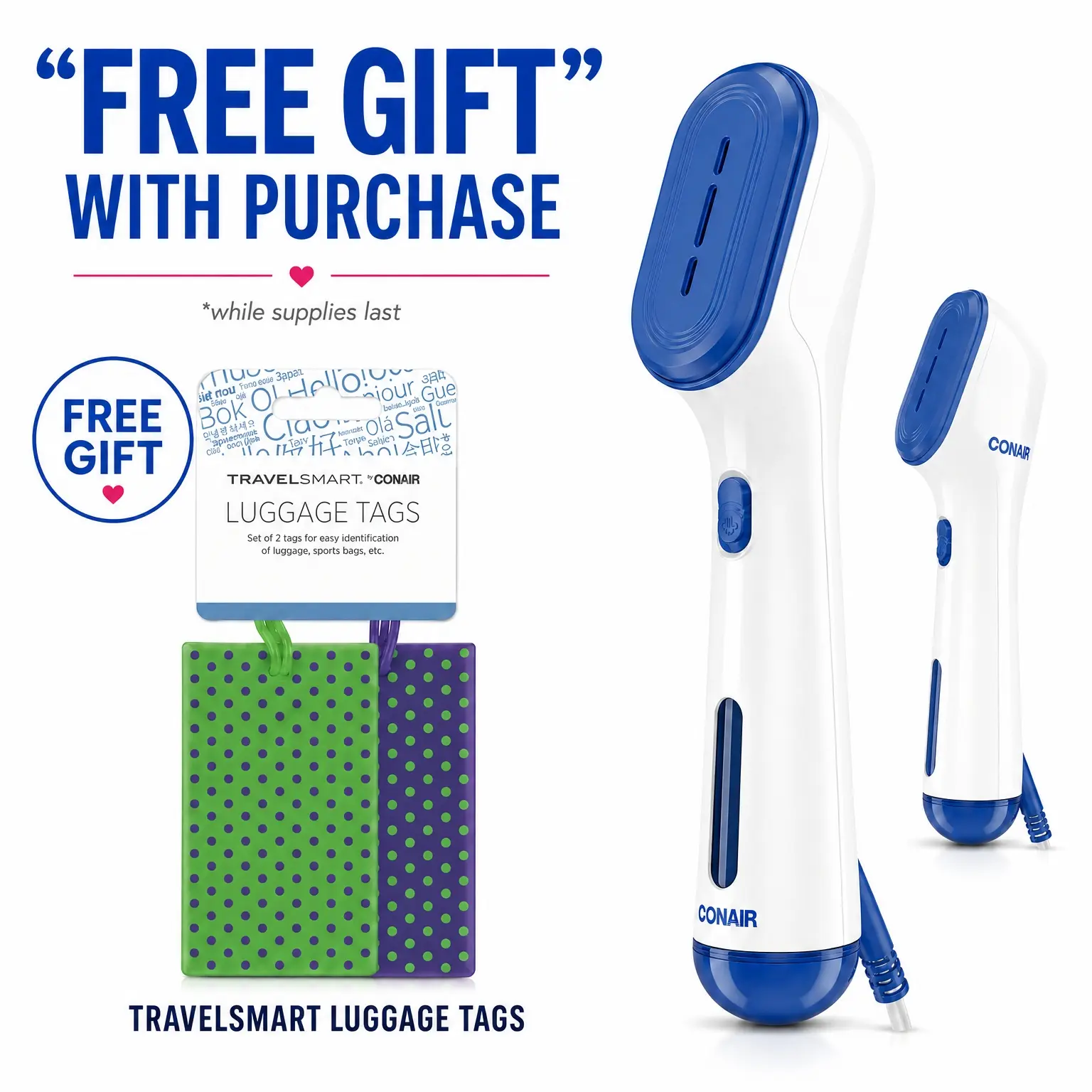 Conair 2-in-1 Steam & Iron Garment Wand