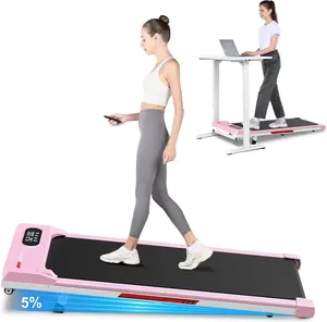 Walking Pad with 5% incline, 0.6-5Mph, Under Desk Treadmill Portable for Office & Home, Wide Running Belt, Remote Control, LED Display, 300 Lb Capacity
