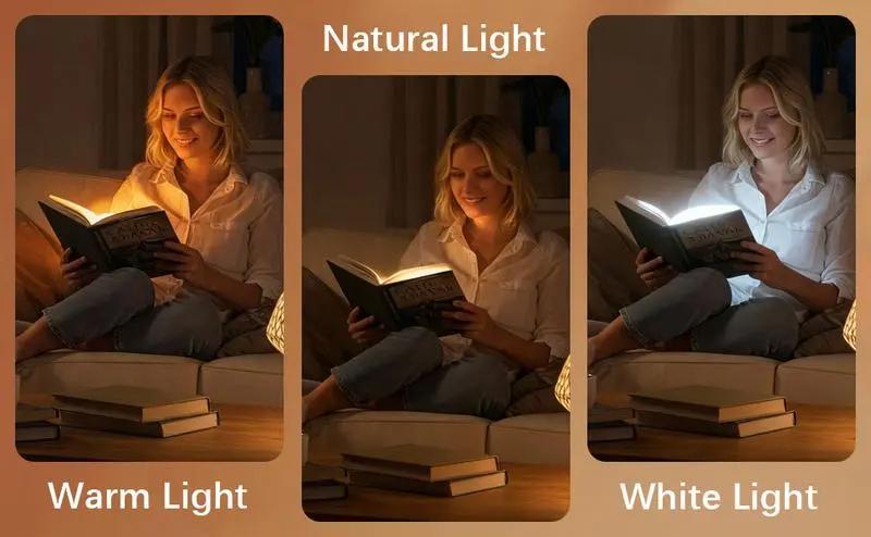 Smart LED reading light, dimmable LED reading light, rechargeable desktop reading light, timed off, three-color adjustable, ideal for bedtime reading and home study Smart LED reading light, dimmable LED reading light, rechargeable desktop reading light, timed off, three-color adjustable, ideal for bedtime reading and home study