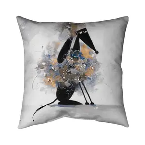 360 stand 16x16 in Afghan Hound Cartoon Pillow - Polyester Fill, Blue, Playful Look, Cartoon Print, Decorative Bedroom Living Room Pets Animals Home Textile Soft Furnishing, Character-Based Standard Pillows