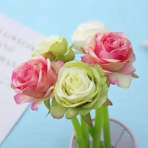 Artificial Rose Flower Pen, 10pcs/set Elegant Decorative Decoration for Weddings, Home Decor, and Girls & Women, Perfect Gift for Teachers, Writers & Artists