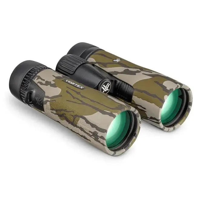 Vortex Diamondback HD 10x42 Waterproof Binocular for Hunters, Ergonomic Rubber Armor with Mossy Oak Bottomland Camo and Adjustable Eyecups, Center Focus Wheel, Unisex, Argon-Gas Purged