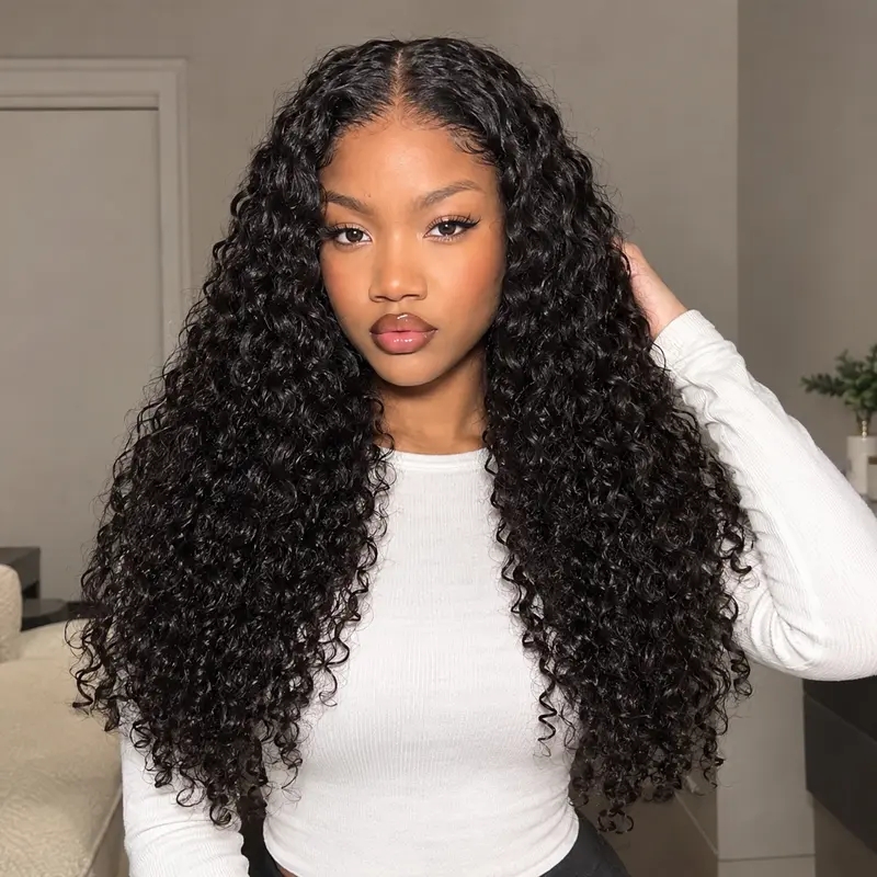 ISEE Water Wave 7x5 HD Lace Front Wear Go Human Hair Wig 9x6 M-Cap Glueless Human Hair Wig with Drawstring Cap Pre-Cut HD Lace Pre-Plucked Hairline Pre-Bleached Tiny Knots Fall Winter Hairstyles Everyday Wear Beginner Friendly #TikTokShopFallDealsForYou