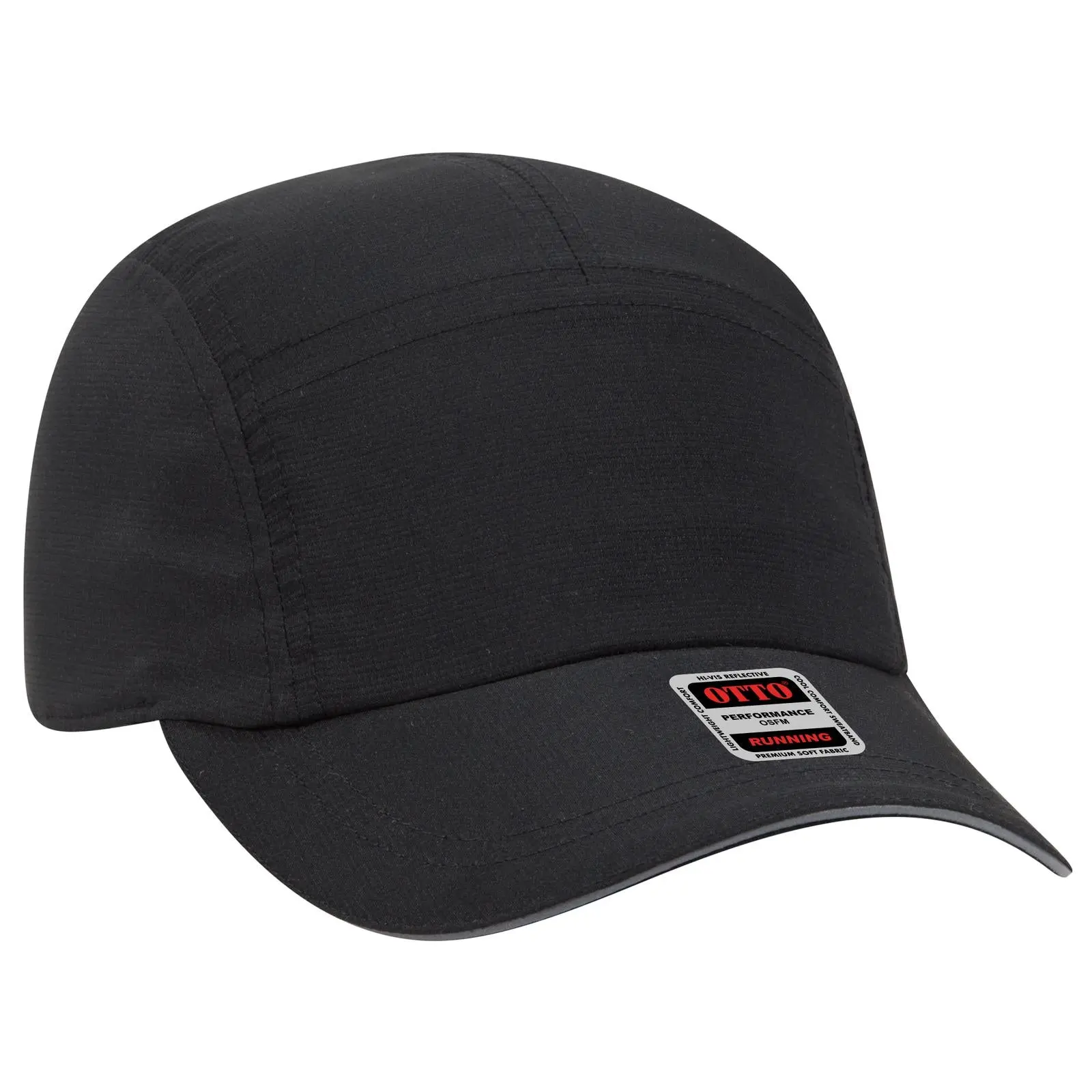 Custom Embroidered or DTF Printed - OTTO CAP® Reflective 5 Panel Running Cap