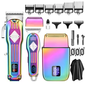 Hair Clippers for Men, Professional Electric Razor Shaver Set, Beard Trimmer, Cordless Mens Clippers for Hair Cutting, Barber, Grooming, Family