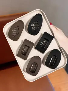 6pcs retro style non-slip duckbill clip, ladies daily party must have a stable grip clip, fashionable simple and versatile large ingot hairpin, duckbill clip fashionable and exquisite back of the head coil hair ball hair grip clip, suitable for school sup