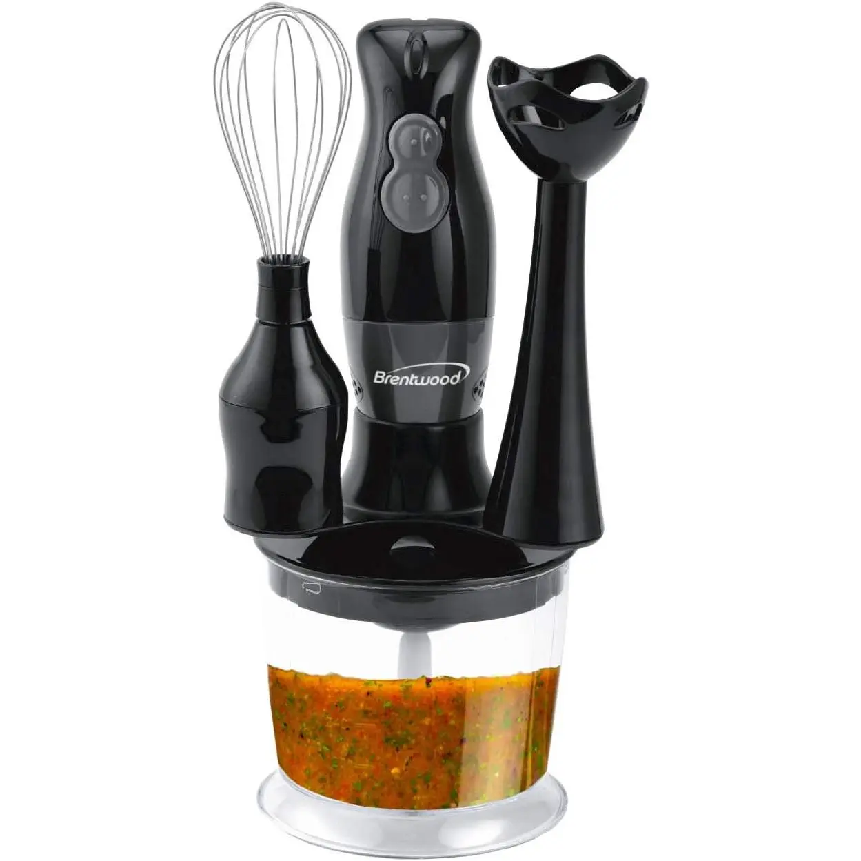 BRENTWOOD HAND BLENDER & FOOD PROCESSOR -  Black
