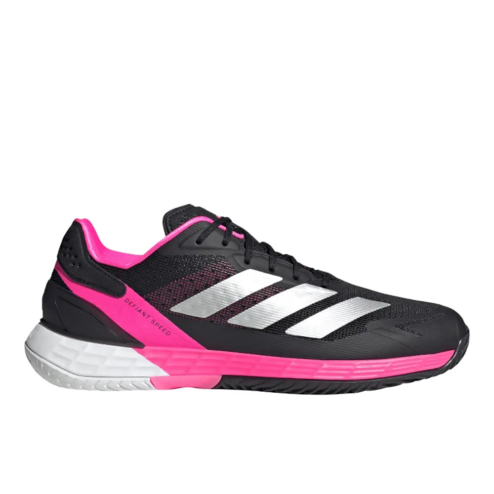adidas Mens Defiant Speed 2 Tennis Sneakers Shoes - Black, Pink