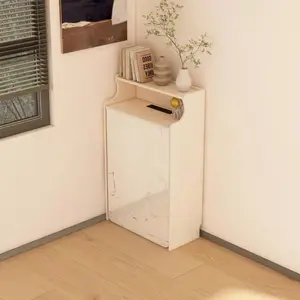 Lyfairs Rock Slab Folding Desk with Integrated Bookcase