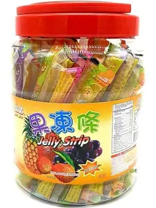 Jin Jin Fruit Jelly Filled Strip Straws Candy - Many Flavors! (35.26 oz)