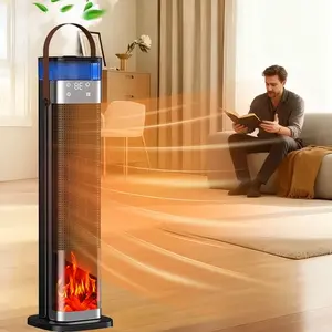 23Inch Space Heater with Humidifier 2000W PTC Fast Heat Remote Control 12H Timer Overheat Protection Portable Electric Oil-Filled Radiator for Home Use