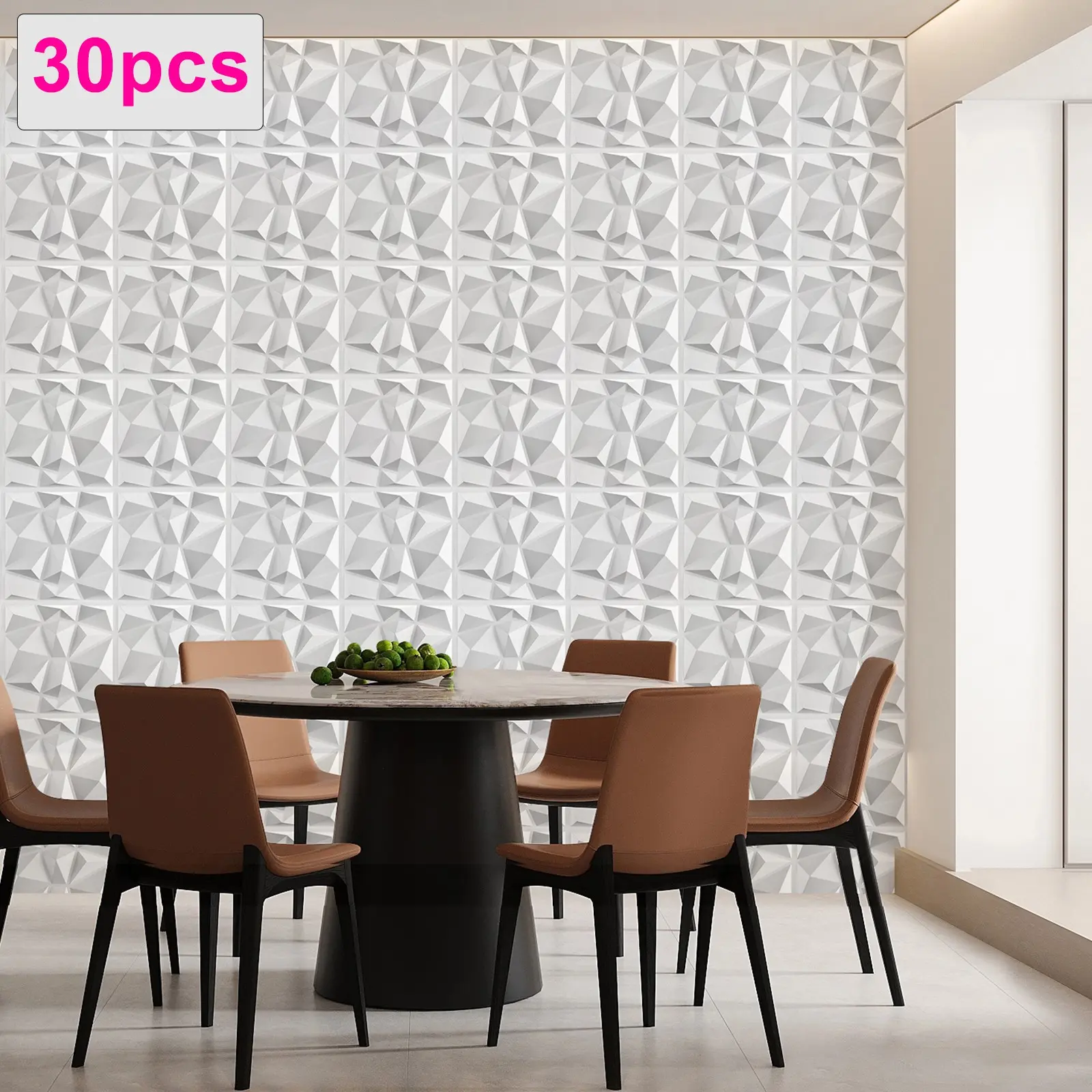 Aadesh PVC Wall Panels, Waterproof & Easy Clean, 11.8x11.8 Inches, 1mm Thick, Ideal for Living Rooms, Bedrooms, Hotels, Offices