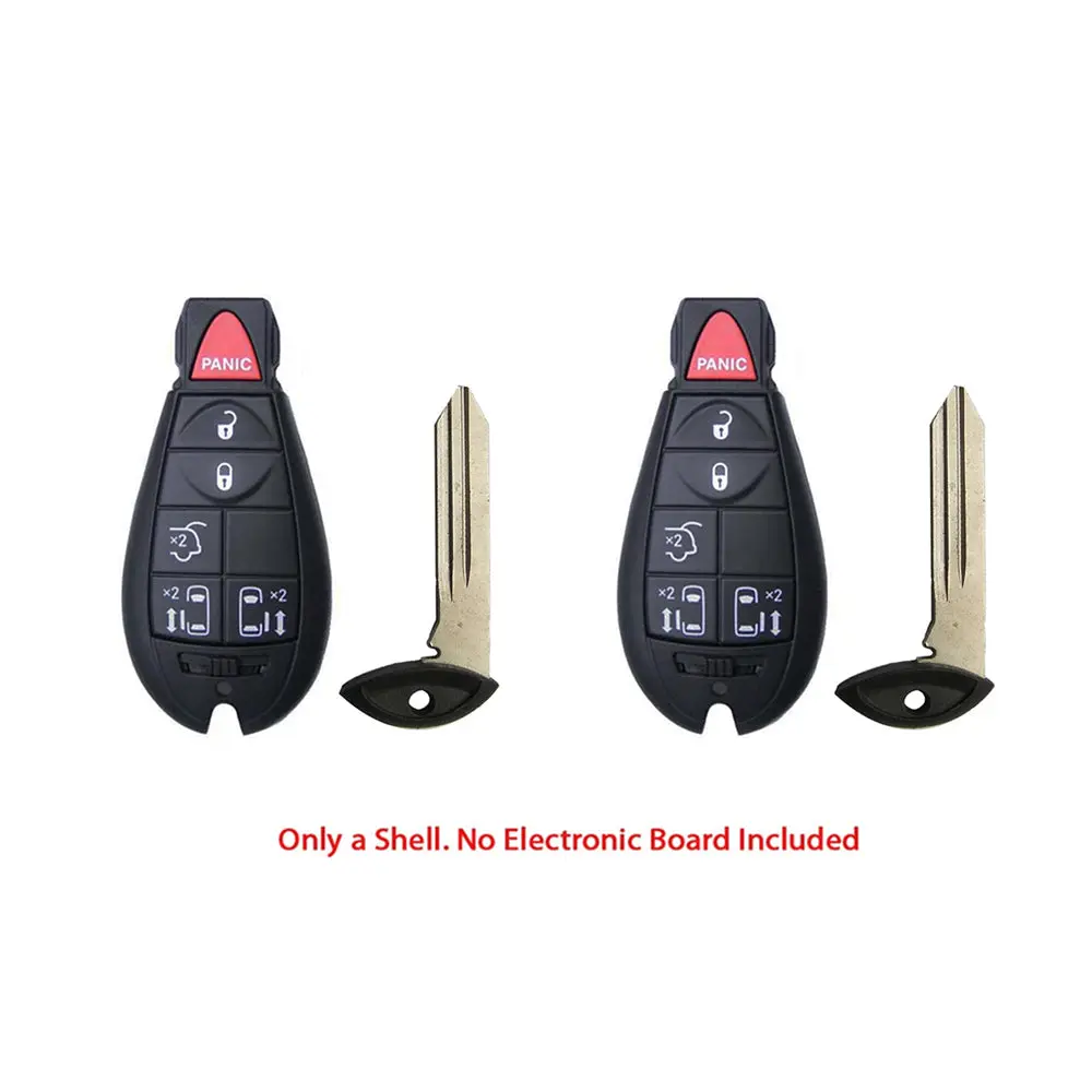 2-Pack Chrysler Key Fob Replacement Key Shell Set, Remote Protection for 2011-2016 Chrysler Town & Country, Compatible with FCC# IYZ-C01C (6B)