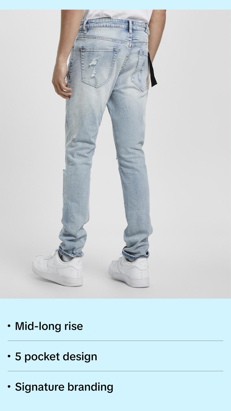 KSUBI CHITCH PUNK BLUE TRASHED Mens Apparel