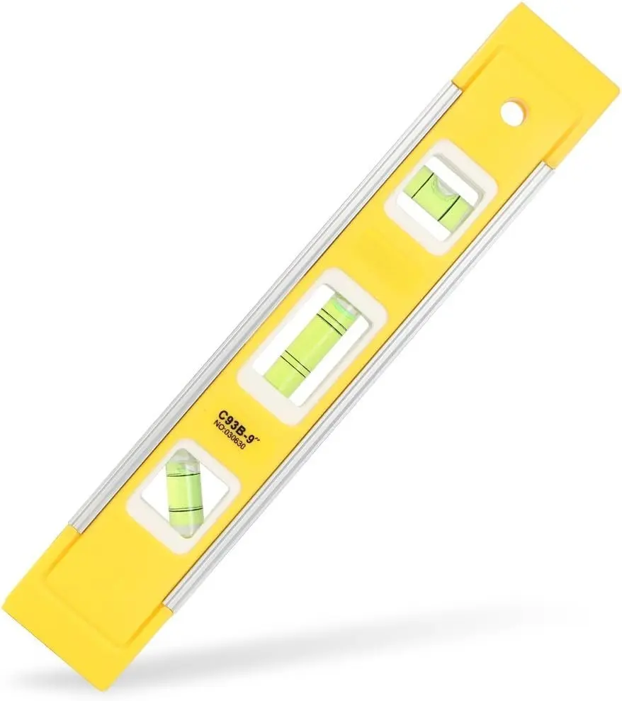 9 Inch  Box Level Torpedo Level,3 Different Bubbles/45/90/180Measuring Shock Resistant Torpedo Level