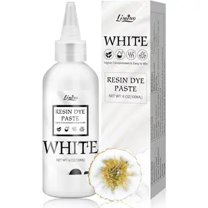 White Epoxy Resin Pigment Paste - 3.4 fl.oz / 100ml Concentrated Dye for Ocean Waves, Lacing, Coaster - Opaque Epoxy for DIY Art, UV Resin, Painting