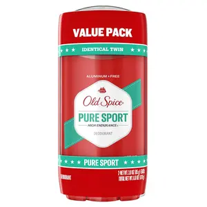 Old Spice Aluminum Free Deodorant For Men, High Endurance, 24\/7 Sweat Defense & Odor Protection, 24\/7 Freshness & Lasting Scent, Pure Sport Scent, 3.0 oz (Pack of 2)