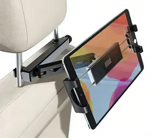 Upgraded Lockable Car Backseat Tablet Holder with 3-in-1 Extension Arm, Essential for Kids On-the-Go, Fits iPad/Galaxy/Fire HD