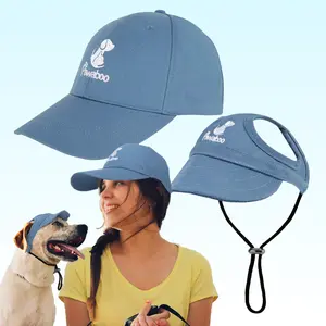2PC Matching Owner & Dog Hat Set,Product Upgrading Adjustable Baseball Cap,Pet's Mom/Dad Baseball Cap Set,Dog Visor Cap Sun Protection Hats with Ear Holes,Family Look Gift Set,Outdoor Dog Fashion UV Protection Machine Washable Photoshoots