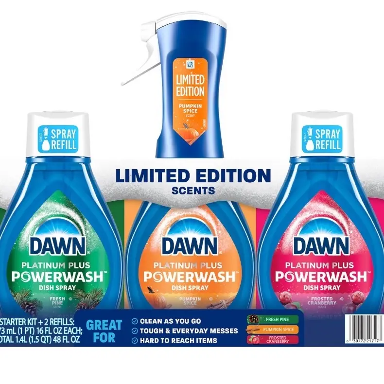 Dawn Platinum plus powers wash Dish Spray Bundle 3 pk / 16 fl onz Limited edition