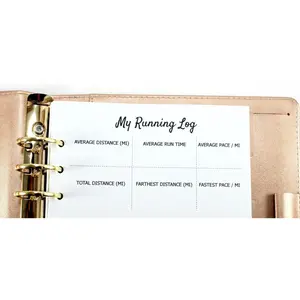 A5 Size Planner Running Log Inserts, A5 Fitness Inserts